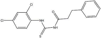 N-(2,4-dichlorophenyl)-N'-(3-phenylpropanoyl)thiourea 구조식 이미지