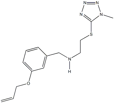 N-[3-(allyloxy)benzyl]-N-{2-[(1-methyl-1H-tetraazol-5-yl)sulfanyl]ethyl}amine 구조식 이미지