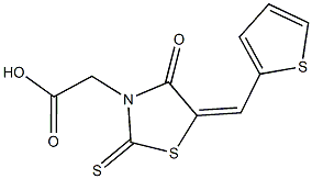 [4-oxo-5-(2-thienylmethylene)-2-thioxo-1,3-thiazolidin-3-yl]acetic acid 구조식 이미지