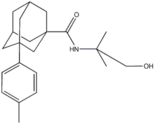 N-(2-hydroxy-1,1-dimethylethyl)-3-(4-methylphenyl)-1-adamantanecarboxamide Structure