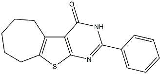 2-phenyl-6,7,8,9-tetrahydro-5H-cyclohepta[4,5]thieno[2,3-d]pyrimidin-4-ol Structure