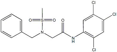 2-[benzyl(methylsulfonyl)amino]-N-(2,4,5-trichlorophenyl)acetamide 구조식 이미지