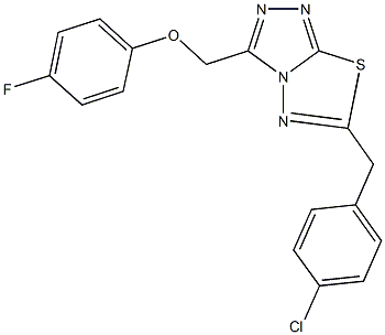 [6-(4-chlorobenzyl)[1,2,4]triazolo[3,4-b][1,3,4]thiadiazol-3-yl]methyl 4-fluorophenyl ether Structure