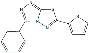 3-phenyl-6-(2-thienyl)[1,2,4]triazolo[3,4-b][1,3,4]thiadiazole 구조식 이미지