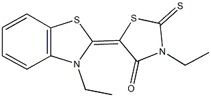 3-ethyl-5-(3-ethyl-1,3-benzothiazol-2(3H)-ylidene)-2-thioxo-1,3-thiazolidin-4-one Structure