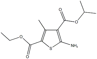 2-ethyl 4-isopropyl 5-amino-3-methyl-2,4-thiophenedicarboxylate Structure