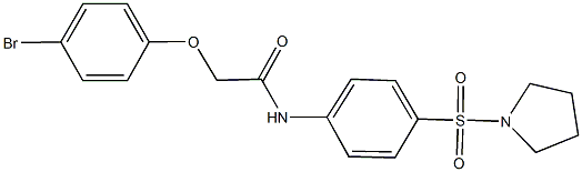 2-(4-bromophenoxy)-N-[4-(pyrrolidin-1-ylsulfonyl)phenyl]acetamide 구조식 이미지