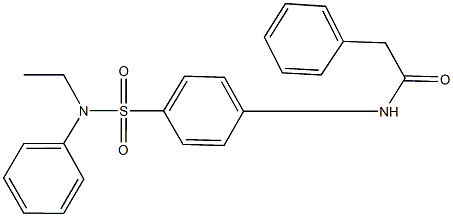 N-{4-[(ethylanilino)sulfonyl]phenyl}-2-phenylacetamide 구조식 이미지