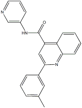 2-(3-methylphenyl)-N-(3-pyridinyl)-4-quinolinecarboxamide Structure