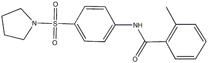 2-methyl-N-[4-(pyrrolidin-1-ylsulfonyl)phenyl]benzamide Structure