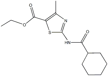 ethyl 2-[(cyclohexylcarbonyl)amino]-4-methyl-1,3-thiazole-5-carboxylate 구조식 이미지