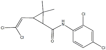 N-(2,4-dichlorophenyl)-3-(2,2-dichlorovinyl)-2,2-dimethylcyclopropanecarboxamide 구조식 이미지