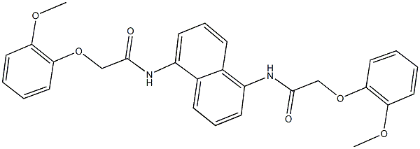 2-(2-methoxyphenoxy)-N-(5-{[(2-methoxyphenoxy)acetyl]amino}-1-naphthyl)acetamide 구조식 이미지