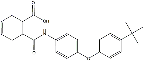 6-{[4-(4-tert-butylphenoxy)anilino]carbonyl}-3-cyclohexene-1-carboxylic acid Structure