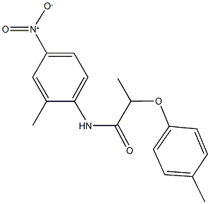 N-{4-nitro-2-methylphenyl}-2-(4-methylphenoxy)propanamide Structure