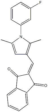 2-{[1-(3-fluorophenyl)-2,5-dimethyl-1H-pyrrol-3-yl]methylene}-1H-indene-1,3(2H)-dione Structure