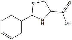 2-(3-cyclohexen-1-yl)-1,3-thiazolidine-4-carboxylic acid 구조식 이미지