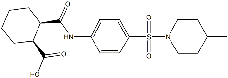2-({4-[(4-methylpiperidin-1-yl)sulfonyl]anilino}carbonyl)cyclohexanecarboxylic acid 구조식 이미지