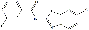 N-(6-chloro-1,3-benzothiazol-2-yl)-3-fluorobenzamide Structure