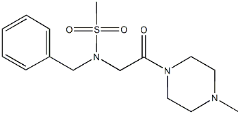 N-benzyl-N-[2-(4-methyl-1-piperazinyl)-2-oxoethyl]methanesulfonamide 구조식 이미지