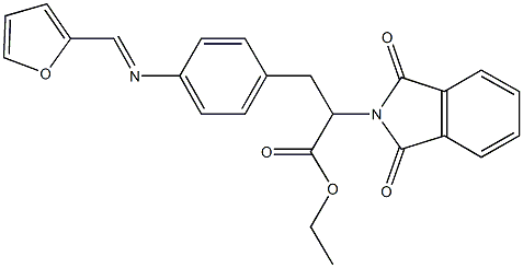 ethyl 2-(1,3-dioxo-1,3-dihydro-2H-isoindol-2-yl)-3-{4-[(2-furylmethylene)amino]phenyl}propanoate Structure