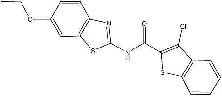 3-chloro-N-(6-ethoxy-1,3-benzothiazol-2-yl)-1-benzothiophene-2-carboxamide Structure