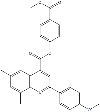 4-(methoxycarbonyl)phenyl 2-(4-methoxyphenyl)-6,8-dimethyl-4-quinolinecarboxylate Structure