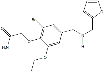 2-(2-bromo-6-ethoxy-4-{[(2-furylmethyl)amino]methyl}phenoxy)acetamide Structure