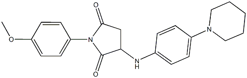 1-(4-methoxyphenyl)-3-[4-(1-piperidinyl)anilino]-2,5-pyrrolidinedione Structure