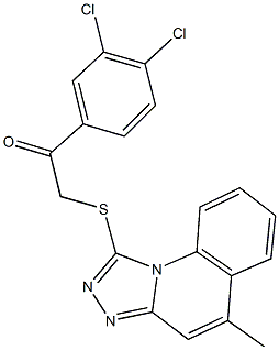 1-(3,4-dichlorophenyl)-2-[(5-methyl[1,2,4]triazolo[4,3-a]quinolin-1-yl)sulfanyl]ethanone 구조식 이미지