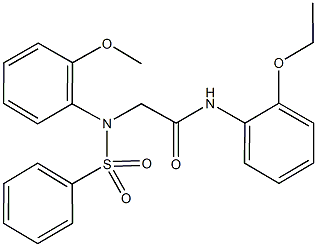 N-(2-ethoxyphenyl)-2-[2-methoxy(phenylsulfonyl)anilino]acetamide Structure