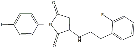 3-{[2-(2-fluorophenyl)ethyl]amino}-1-(4-iodophenyl)-2,5-pyrrolidinedione Structure