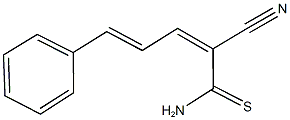 2-cyano-5-phenyl-2,4-pentadienethioamide Structure