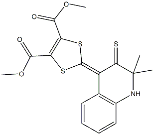 dimethyl 2-(2,2-dimethyl-3-thioxo-2,3-dihydro-4(1H)-quinolinylidene)-1,3-dithiole-4,5-dicarboxylate 구조식 이미지