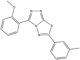 methyl 2-[6-(3-methylphenyl)[1,2,4]triazolo[3,4-b][1,3,4]thiadiazol-3-yl]phenyl ether Structure