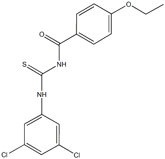 N-(3,5-dichlorophenyl)-N'-{[4-(ethyloxy)phenyl]carbonyl}thiourea 구조식 이미지