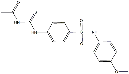 4-{[(acetylamino)carbothioyl]amino}-N-(4-methoxyphenyl)benzenesulfonamide 구조식 이미지