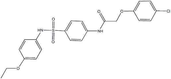 2-(4-chlorophenoxy)-N-{4-[(4-ethoxyanilino)sulfonyl]phenyl}acetamide Structure