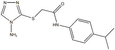 2-[(4-amino-4H-1,2,4-triazol-3-yl)sulfanyl]-N-(4-isopropylphenyl)acetamide 구조식 이미지