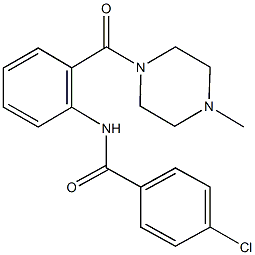 4-chloro-N-{2-[(4-methyl-1-piperazinyl)carbonyl]phenyl}benzamide Structure