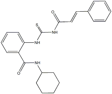 2-{[(cinnamoylamino)carbothioyl]amino}-N-cyclohexylbenzamide 구조식 이미지