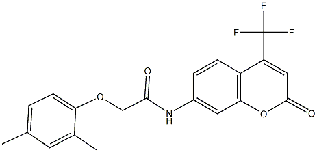 2-(2,4-dimethylphenoxy)-N-[2-oxo-4-(trifluoromethyl)-2H-chromen-7-yl]acetamide Structure