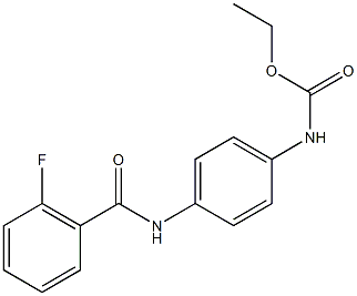 ethyl 4-[(2-fluorobenzoyl)amino]phenylcarbamate 구조식 이미지