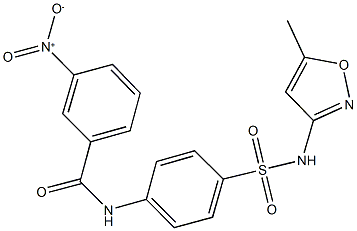 3-nitro-N-(4-{[(5-methylisoxazol-3-yl)amino]sulfonyl}phenyl)benzamide 구조식 이미지