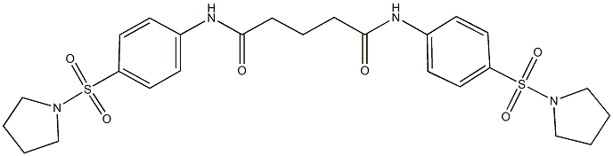 N~1~,N~5~-bis[4-(pyrrolidin-1-ylsulfonyl)phenyl]pentanediamide Structure