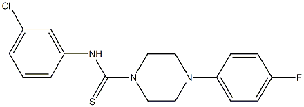 N-(3-chlorophenyl)-4-(4-fluorophenyl)-1-piperazinecarbothioamide 구조식 이미지