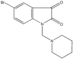 5-bromo-1-(1-piperidinylmethyl)-1H-indole-2,3-dione Structure