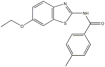 N-(6-ethoxy-1,3-benzothiazol-2-yl)-4-methylbenzamide 구조식 이미지