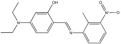 5-(diethylamino)-2-[({3-nitro-2-methylphenyl}imino)methyl]phenol Structure