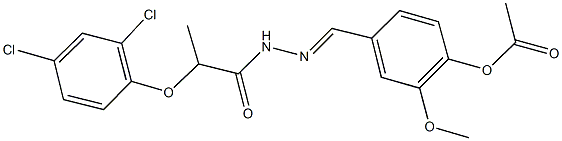 4-{2-[2-(2,4-dichlorophenoxy)propanoyl]carbohydrazonoyl}-2-methoxyphenyl acetate Structure